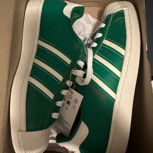 Adidas Classic Green and White Sneakers